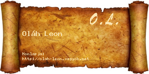 Oláh Leon névjegykártya