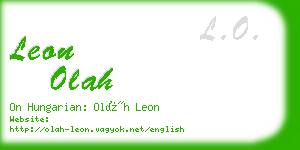 leon olah business card